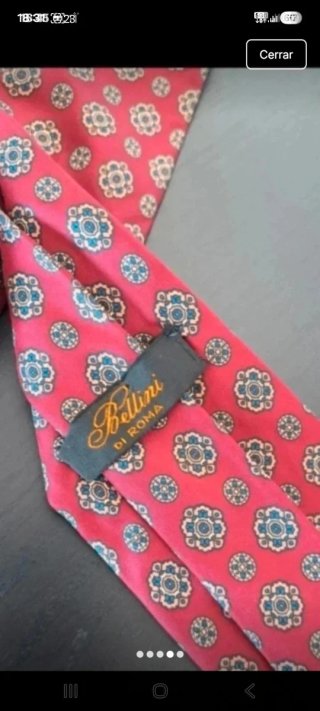 Corbata Bellini Burdeos Flores
