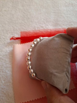 Pulsera baño plata 925 bolitas nueva