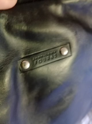 Bolso Cuero Genuino Mano y Hombro Negro