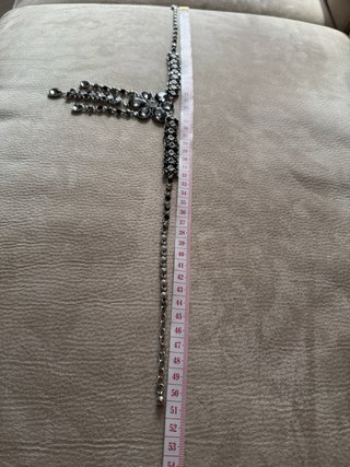 gothic romance silver&black crystal Y-Necklace