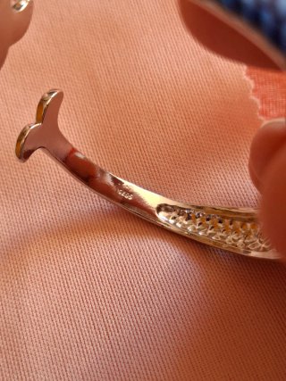 Pulsera pez esmaltada plata nueva