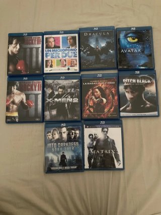Lotto 10 Blu-ray: Rocky, Avatar, Matrix, Star Trek