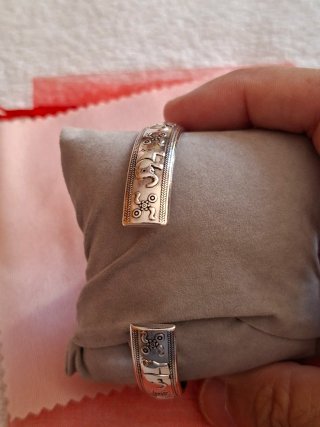 Pulsera esclava elefantes plata nueva