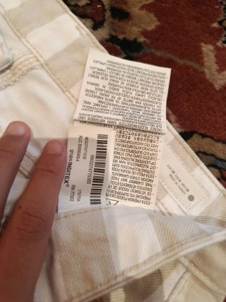 Pantalones Zara Beige Rayas