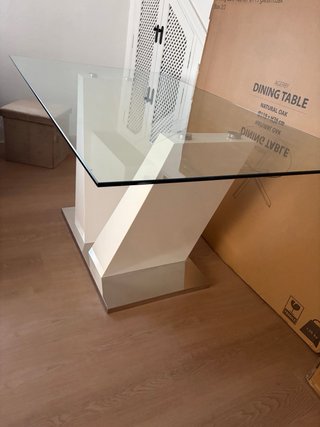 Mesa comedor cristal, arañazos