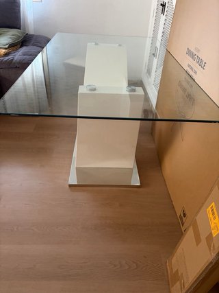 Mesa comedor cristal, arañazos