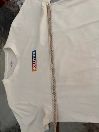 Camiseta Hollister Hombre Blanca