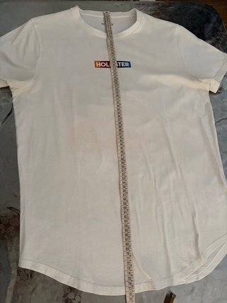 Camiseta Hollister Hombre Blanca