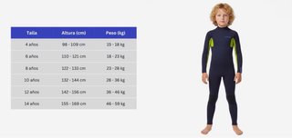Traje Neopreno Integral Niños 4/3