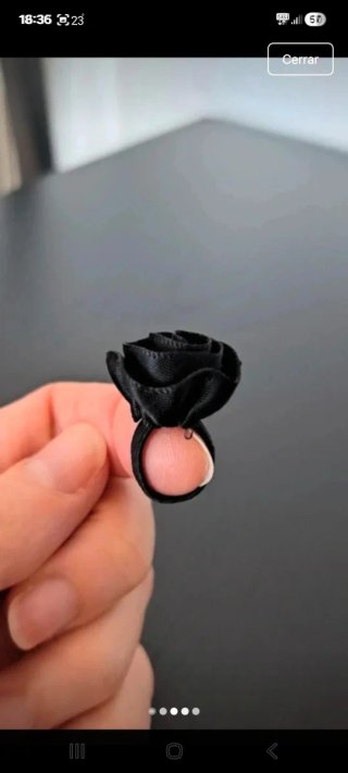 Anillo rosa negro