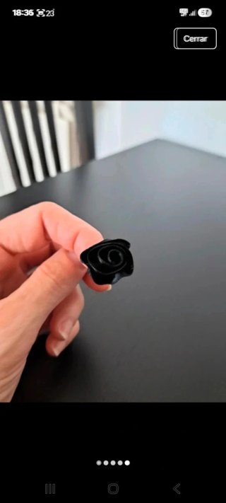 Anillo rosa negro