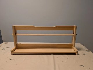 Soporte rollo papel dibujo madera