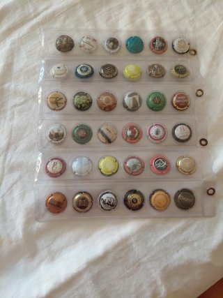 72 Chapas de Cava + 2 Hojas