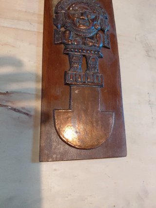 Cobre repujado Maya/Azteca