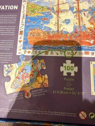 Puzzle Djeco Barco Pirata 100 Piezas con juego
