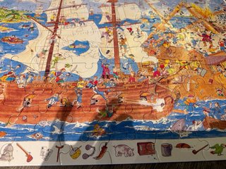 Puzzle Djeco Barco Pirata 100 Piezas con juego