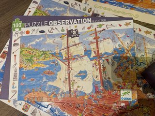 Puzzle Djeco Barco Pirata 100 Piezas con juego