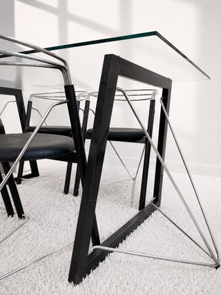 MESA COMEDOR POSTMODERNA. ITALIA 80s