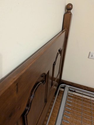 Estructura cama madera maciza con somier 105x180