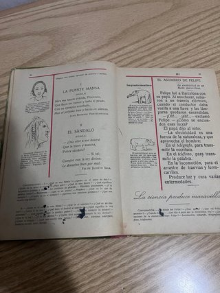 Libro antiguo “INFANCIA” – Método de lectura