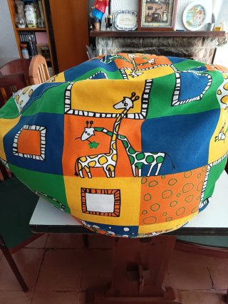 Puff infantil jirafa pera y cuadrado