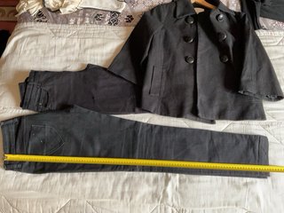 Lote chaquetas y pantalones negros Zara/Mango S