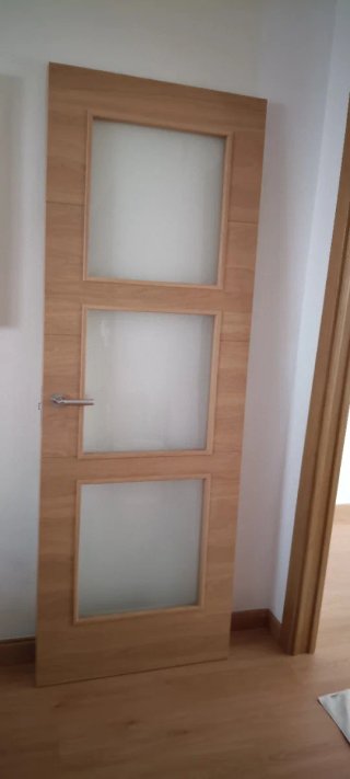 2 unidades : Puertas Interior Madera con Cristal