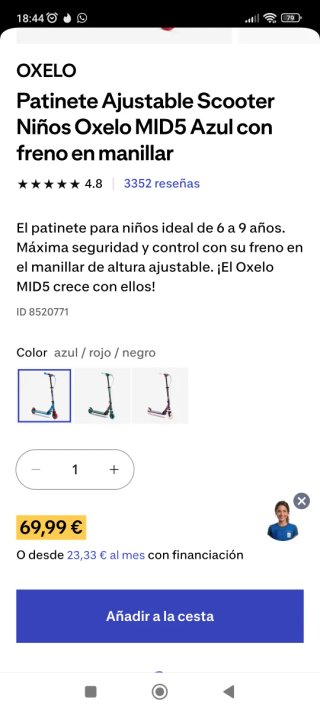 Patinete infantil