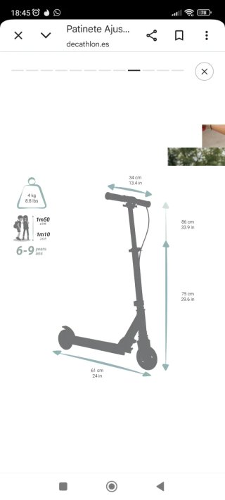 Patinete infantil