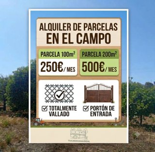 Se alquilan parcelas