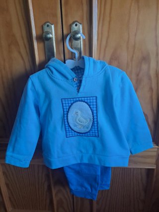 Conjunto bebé azul pato
