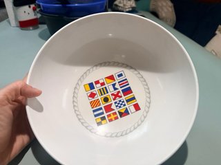 Set di stoviglie in melamina con design di bandiere nautiche