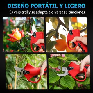 NUEVO! Tijeras Podar Eléctricas 40mm + 2 Baterías