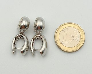 Pendientes Oro Blanco 18k Circonitas 12.38 gr