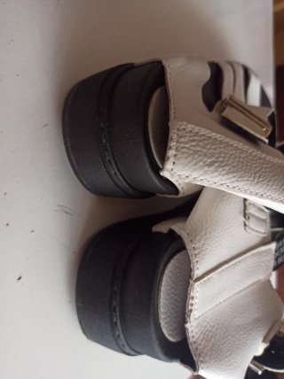 Sandalias Shein plataforma blancas talla 40