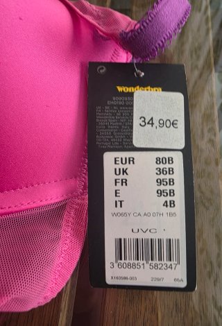 Sujetador Wonderbra Rosa Push-Up