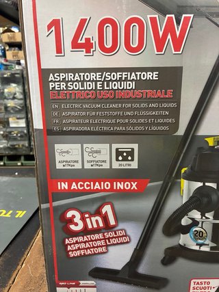 Kombo Aspiratore/Soffiatore solidi/liquidi 1400W