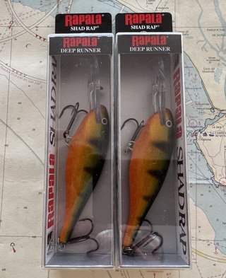 Lote 2 señuelos Rapala Shad Rap SR09 P - 278