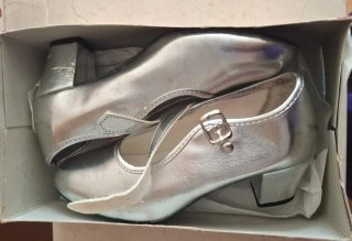 Zapatos Flamenca Niña Plata talla 33