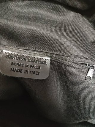 Mochila de cuero negra Italia