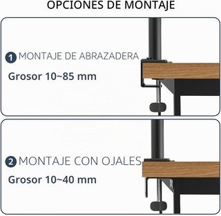Braccio Monitor Worldlift con Vassoio Portatile