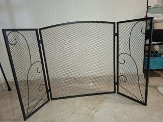 Rejilla chimenea metal negra plegable