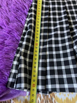 Falda cuadros blanco y negro talla 32