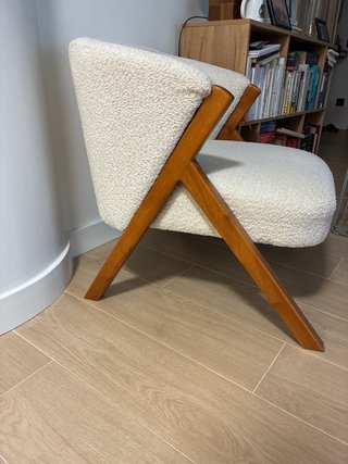 Butaca Bouclé Zara Home Madera