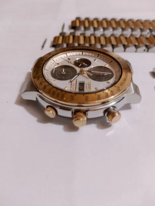 Seiko Cronógrafo Quartz Dorado/Plateado