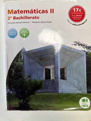 Libro Matemáticas Segundo Bachillerato