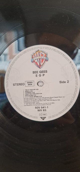 Vinilo Bee Gees E.S.P. 1987 Warner Bros Alemania