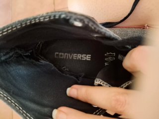 Scarpe Converse All Star alte con borchie rock
