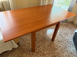 Mesa extensible plegable de madera