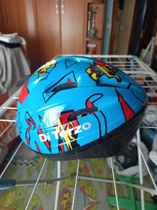 Casco Bicicleta Infantil Azul Dibujos